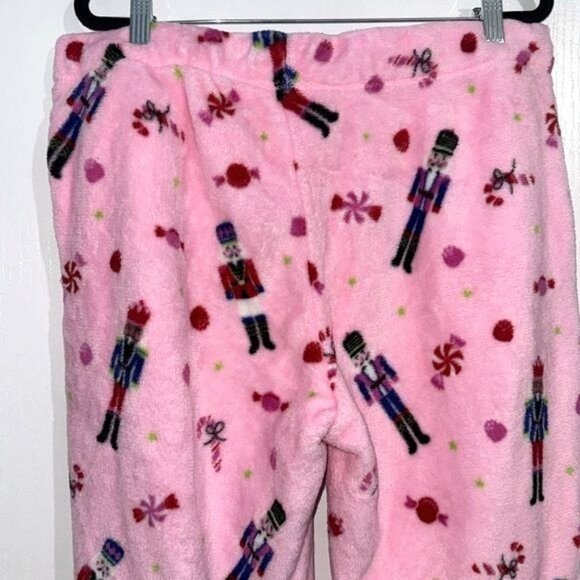 Joyspun Womens Nutcracker Fleece Pajama Pants Size L Pink - Picture 9 of 11